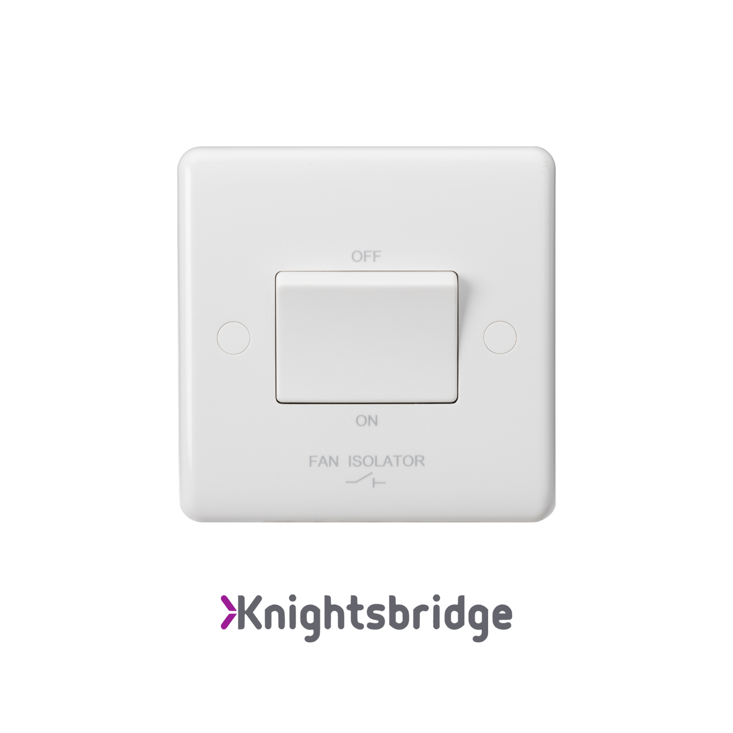 White switch with 'Knightsbridge' branding on a white background