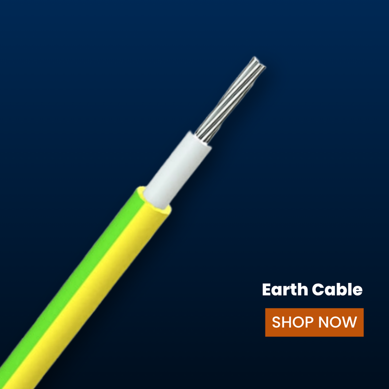 Earth Cable 6491X green yellow earthing cable single core copper conductor 100m drum reel for electrical bonding and safety