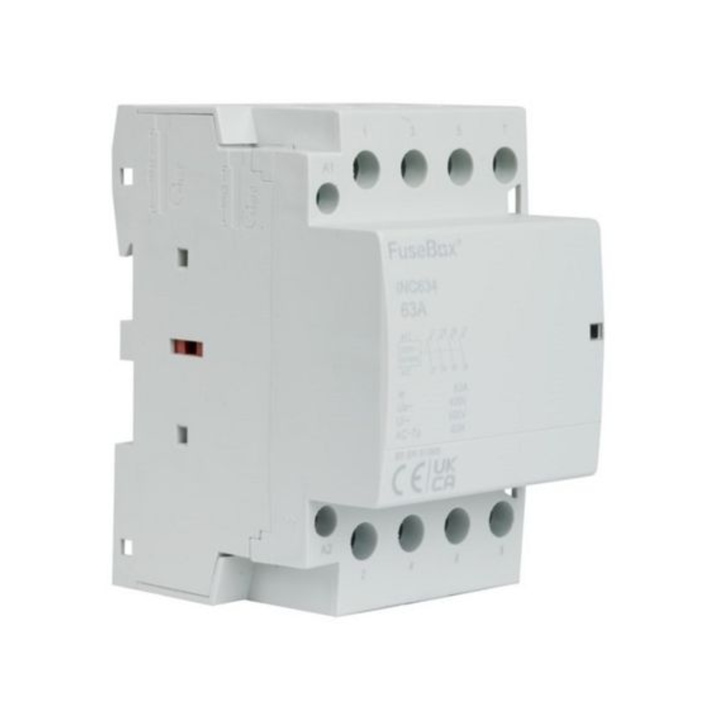 Electrical contactor with 'Fuserflex' branding on a white background