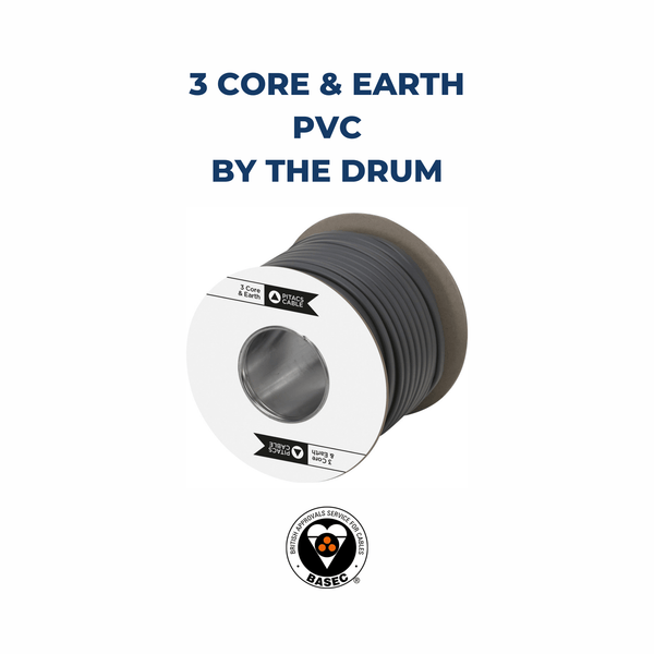 3 Core And Earth | PVC | By The Drum | 6243Y - Electrical Cable Store