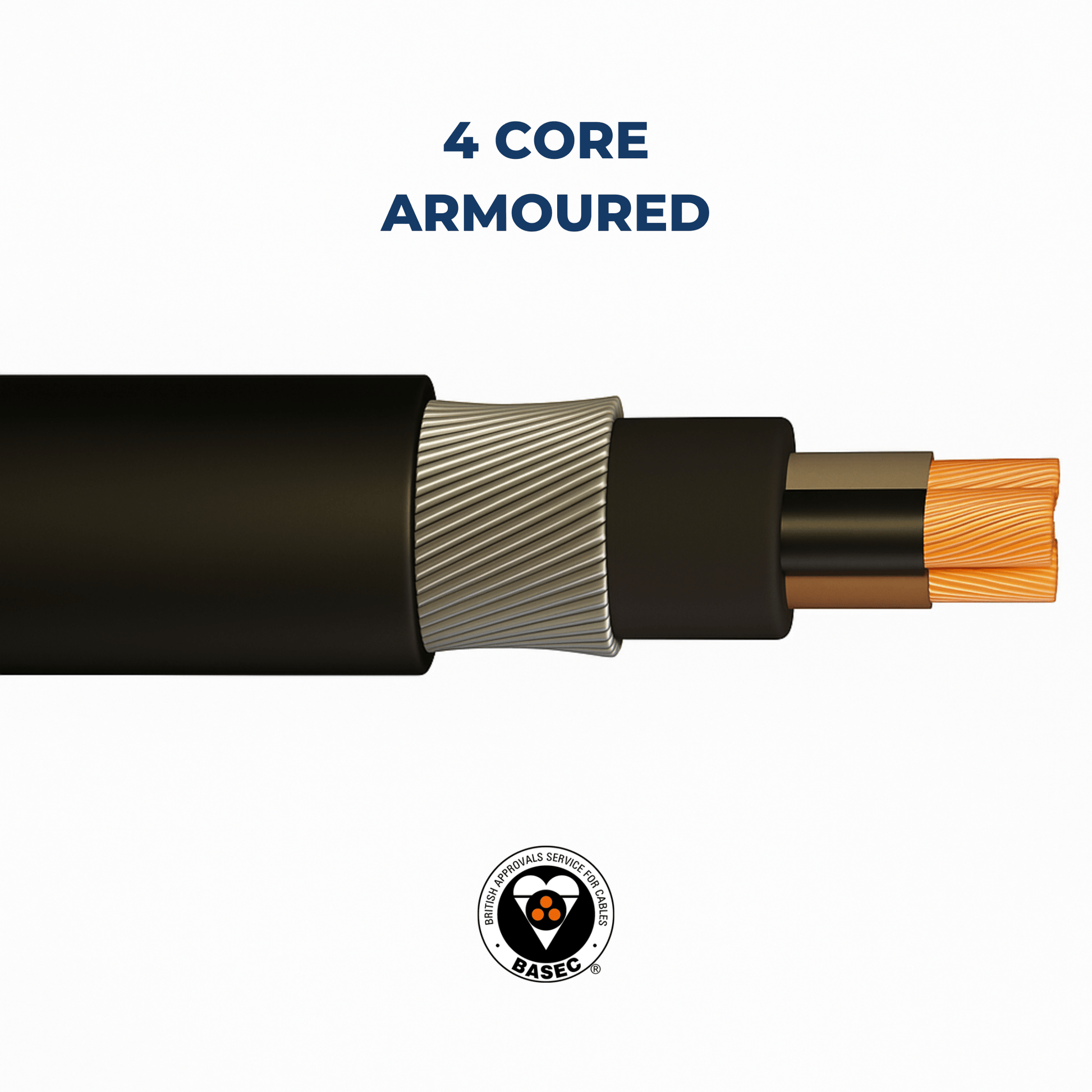 Swa Cut Line 4 Core Armoured SWA Cable - BASEC Approved | Cut to Length | Electrical ...
