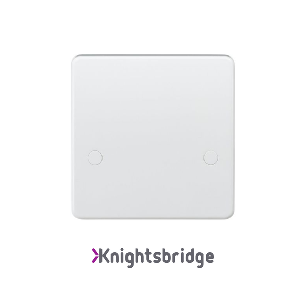 White wall switch with Knightsbridge branding on a white background