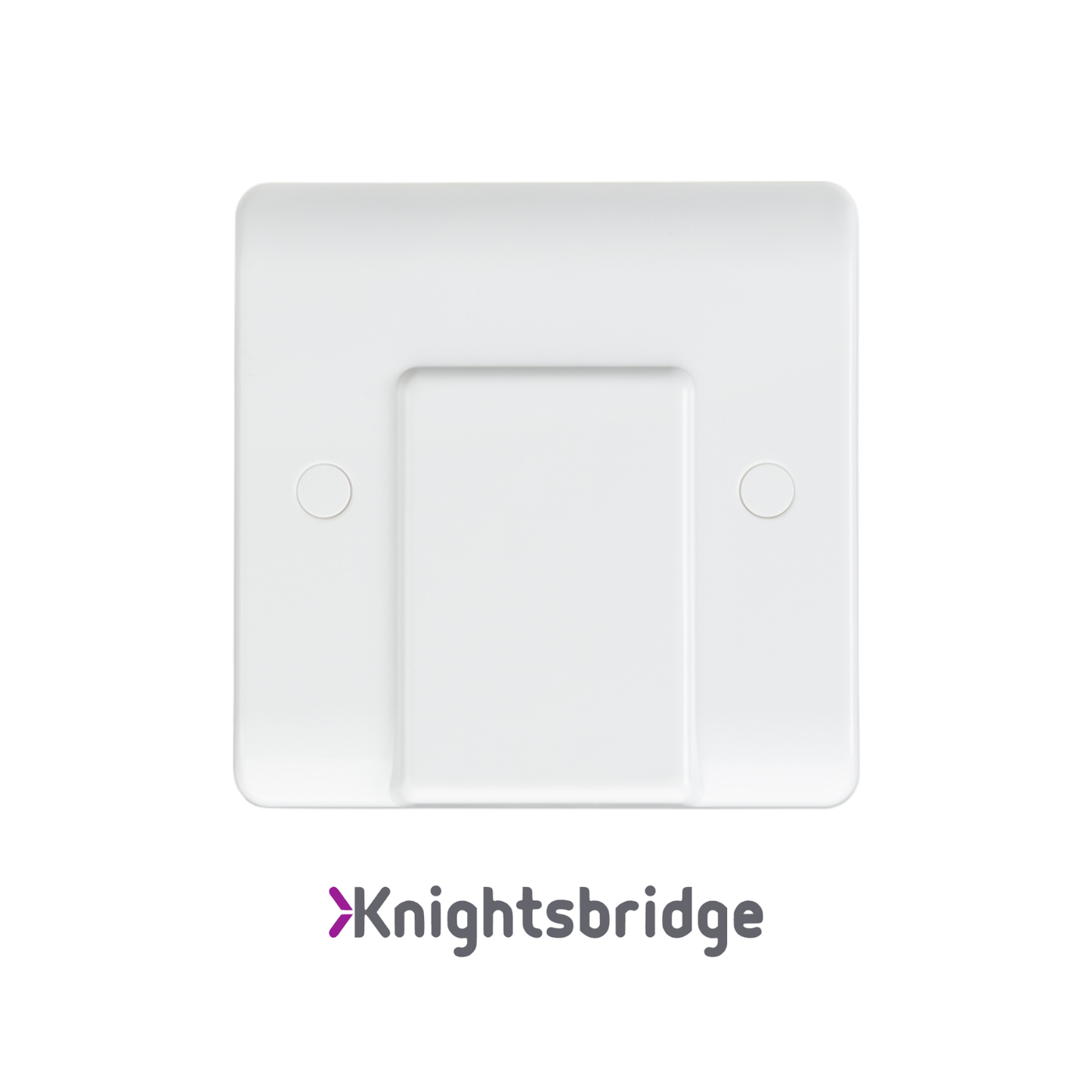 Knightsbridge | White PLastic | Curved Edge | 20A Flex Anti-Microbial Outlet Plate