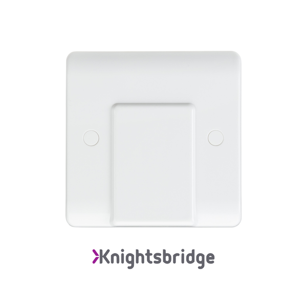 Knightsbridge | White PLastic | Curved Edge | 20A Flex Anti-Microbial Outlet Plate