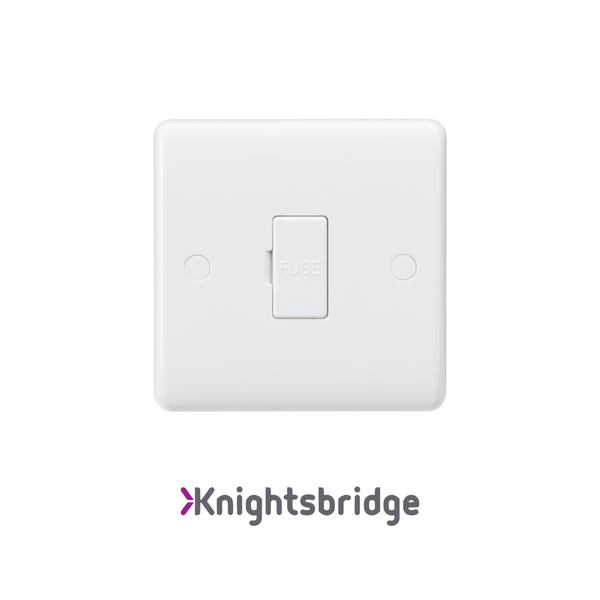 White light switch with Knightsbridge logo on a white background