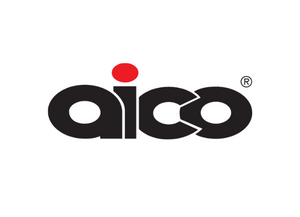 Aico logo with a red dot on a white background