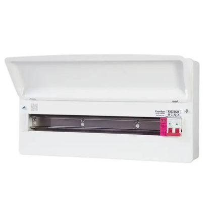 White air conditioner on a white background