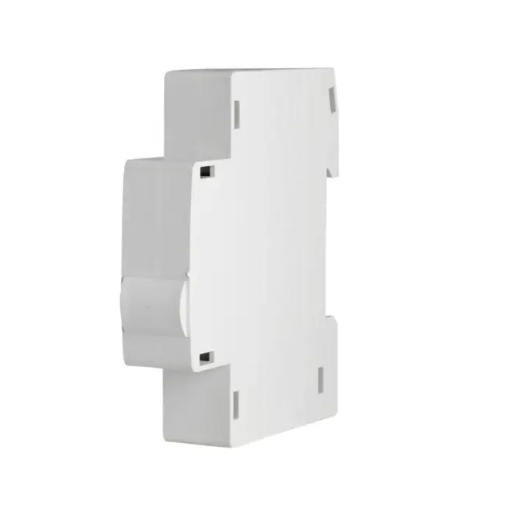 White electrical switch on a white background
