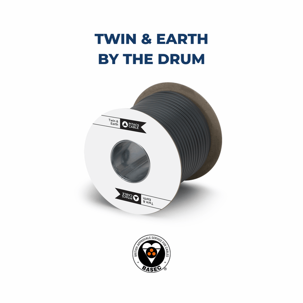 Twin And Earth | Flat Grey | By The Drum | 6242Y - Electrical Cable Store