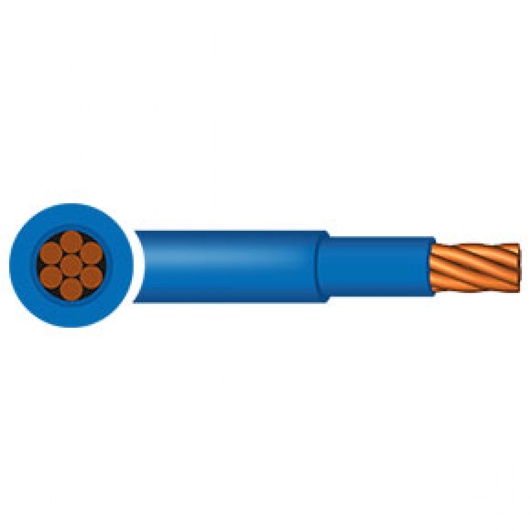 25MM 6181Y FLEXITAIL BLUE/BLUE PER M