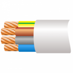 1.0MM 3094Y 4 CORE HEAT RESISTANT FLEX WHITE 100M