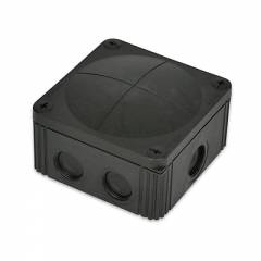 WISKA COMBI 607 ADAPTABLE BOX IP66 | BLACK | 110MM x 110MM x 66MM